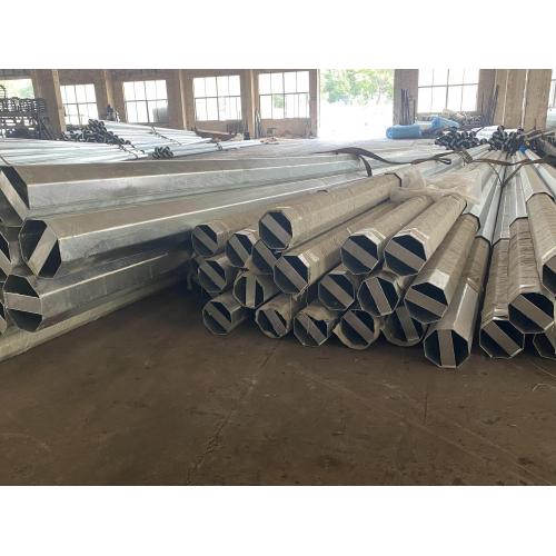 Conical Pole Hot Dip Galvanized Polygonal Transmission connical Steel Pole Factory