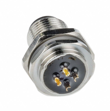 Circular Male Female Connector, 4 Pins, Gold Plated