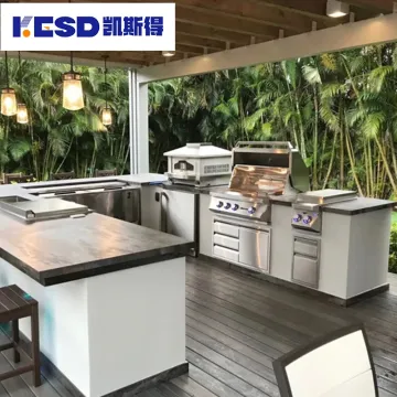 304 Stainless Steel Thickened Embedded Gas Barbecue Stove for Family Villa Courtyard