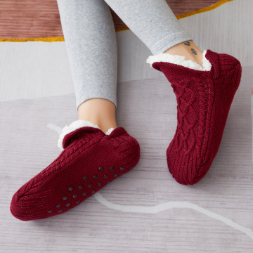 Winter Knitted Socks for Women with Plush Velvet Thickness for Wooden Floors or Tiles