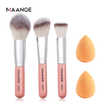 Custom Logo Makeup Brush Set with Sponge for Concealer, Powder, and Foundation