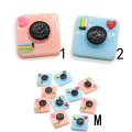 Cartoon Pink Camera Heart Resin Flatback Charms Blue Video Cabochon Craft Children Jewelry Decoration Accessories