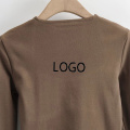 Customized Women's Shirts Long Sleeve Solid Color Simple