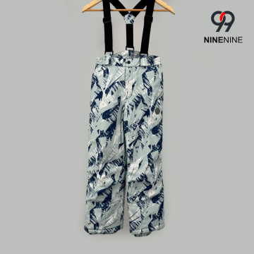 Baberos de esquí de invierno para niños con divertido estampado gráfico