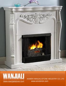 Stone fireplace marble fireplace