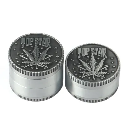 Amazon cross-border hot sale 50mm metal smoke grinder topstar manual weed grinder smoking accessories