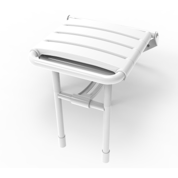 Adjustable Height Folding Shower Chair and Seat in White Color