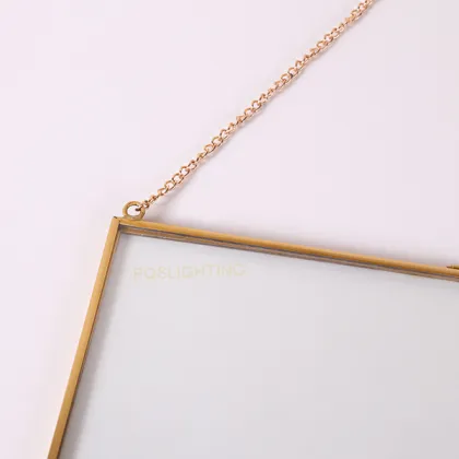 Golden outline glass photo frame