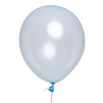 Blue transparent latex balloon