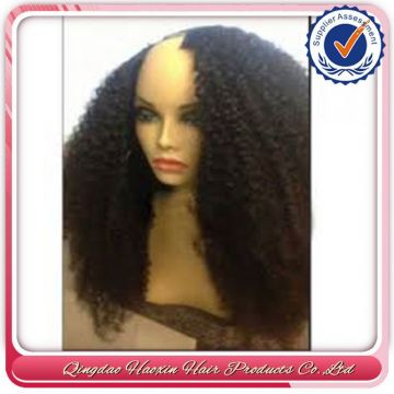 1 Piece MOQ Fashion Design Very Soft Human Hair Curly U Part Wig