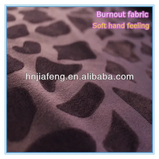 100% polyester stone design burnout velvet fabric