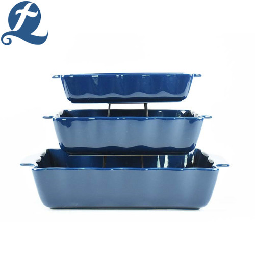 Partihandel Enfärgad Kök Rektangulär Bakeware Set