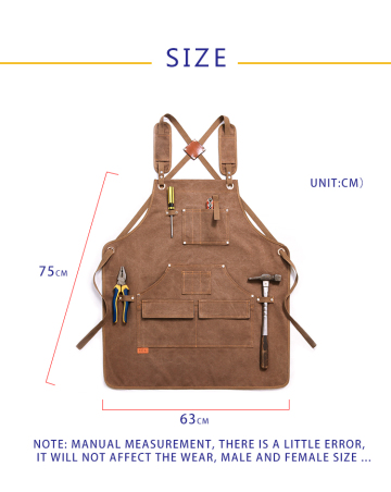 Canvas Work Apron with Tool Pockets