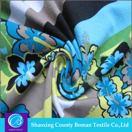 Fabric supplier Best selling Elegant Jersey flower border print fabric