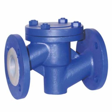 Fluorine-lined check valves