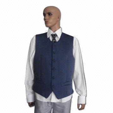 Men's Vest, Made of 100% Microfiber, Customized Sizes and Designs are Welcome