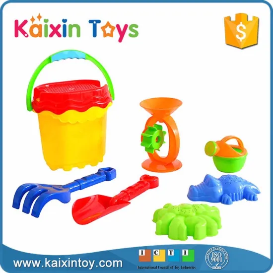 bucket sets with many tools colorful sand beach toy game