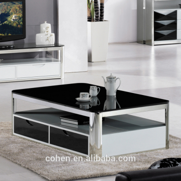 European design modern mdf stainless steel marble top center table B2195