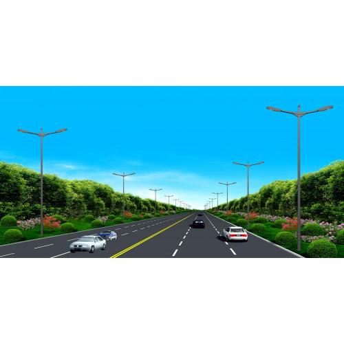 Double Arm Lighting Pole in High Way