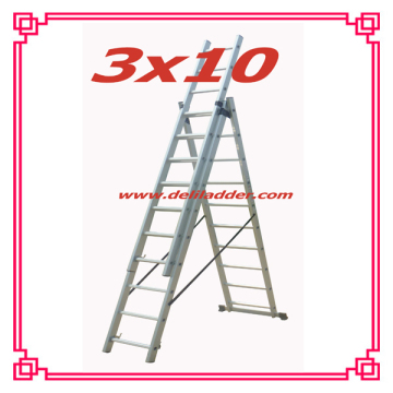 6.74m extender aluminum ladder, aluminum free standing ladder, exercise ladder, decorative ladder