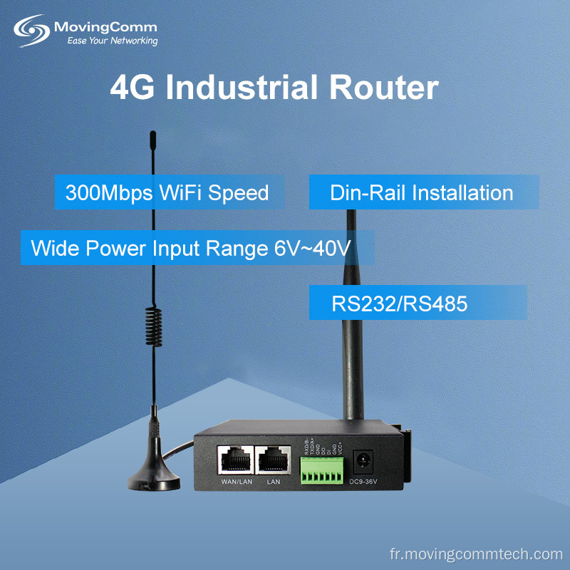 MT7628 4G LTE 2,4 GHz WiFi 2Port Industrial Gateway