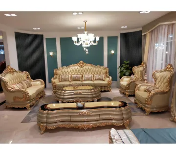 ZX07 Golden Arab Style Sofa Set
