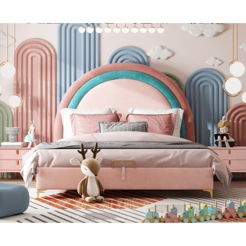 Kids' Beds Higher Cost Performance Pink Children's Bed Supplier