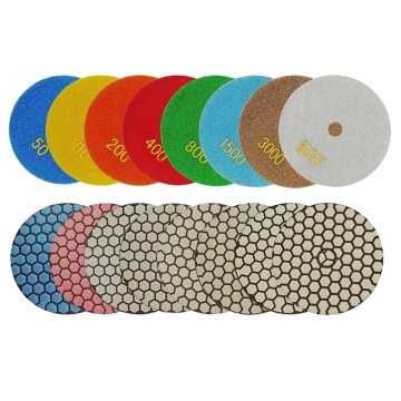 4\"/100mm Grit #50-3000 Diamond Polishing Pads for Stone Granite Marble