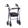 Removable Back Support 4-Wheel Rollator Walker with seat