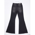 Ladies Fashion Black Flared Jeans Customized Wholesale