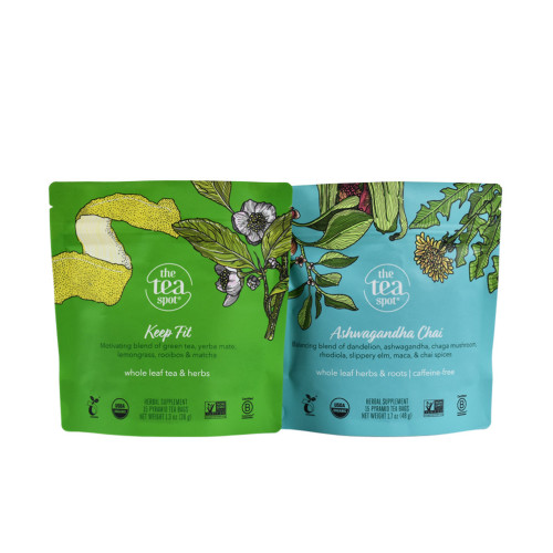 Packaging di tè personalizzato finitura opaca di alimentazione