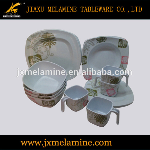 20pcs square melamine ware set