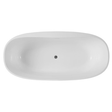 White Acrylic Soaking Bath Tub Free Standing