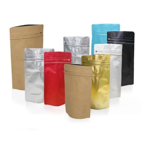 Customized Logo Coffee Tea Packaging Bag with Air Valve