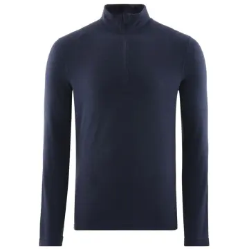 Men's Merino Wool Zip Long Sleeve Base Layer