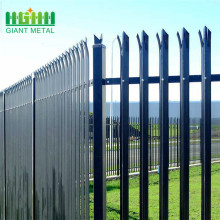 PVC coating steel palisade d section iron fence