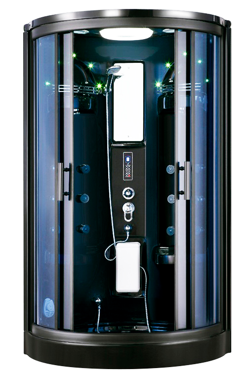 Duschen und Türen Doppelsitz Dampf -Duschraum mit Whirlpool -Massage