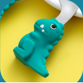 Dinosaur Shaped Silicone Baby Fork and Spoon