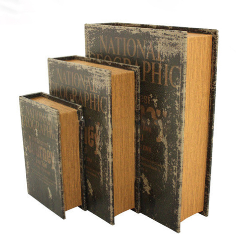 Custom cardboard old book shape empty gift box