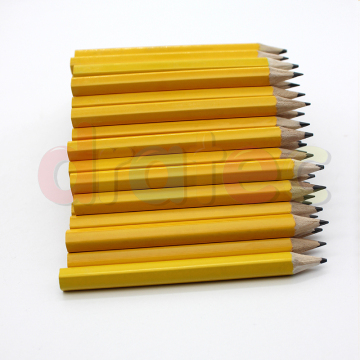 Factory Wholesale Customized Mini Hexagon 2B HB Yellow Wooden Pencils for Kids