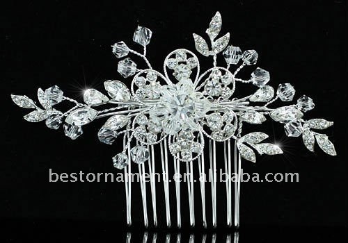 Bridal Wedding Handmade Flower Crystal Hair Comb