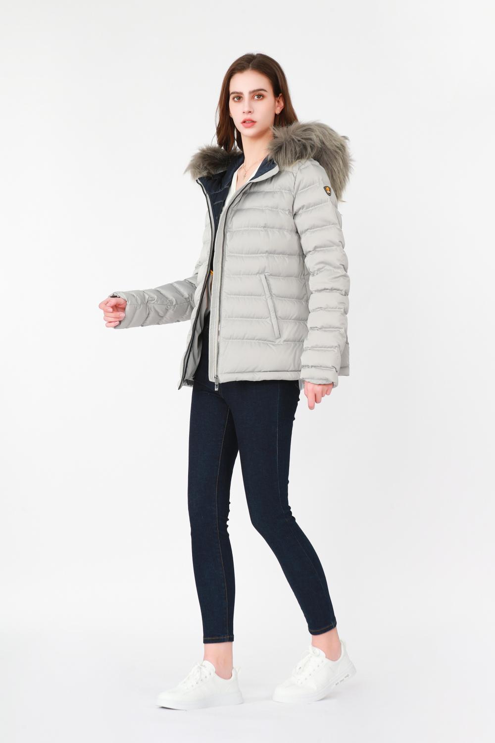 Fur Collar Hooded Down Jacket