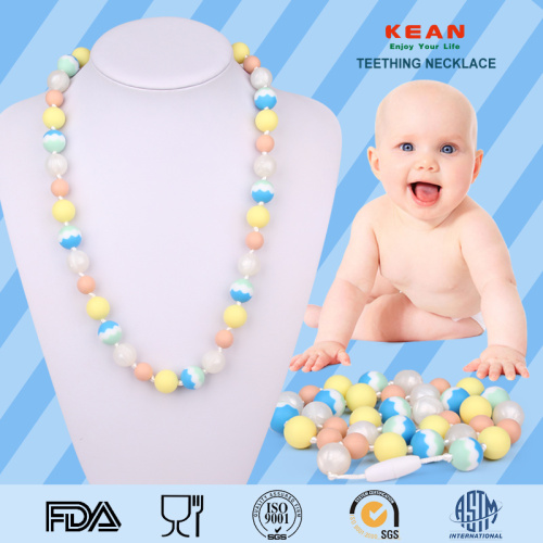 Fashional Mom Wear Silicone Baby Teething Necklace