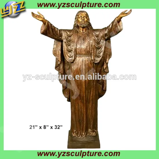 outdoor western brass religious statue for sale