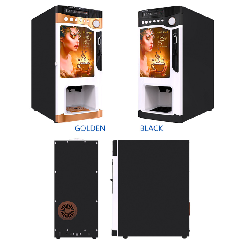 LE303V Coin Operated Instant Powder Coffee Vending Machine with Auto Cup Dispenser