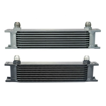 British Type Aluminum Universal Engine Transmission Oil Cooler Kit - 9 Rows