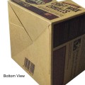 Custom printed corrugated 4-bottle paper bottle carriers