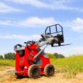 Grader attachment for small wheeled skid steer loaders