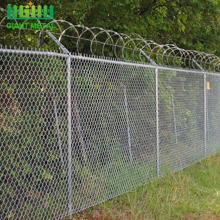 Green PVC Coated Chain Link Fence Netting