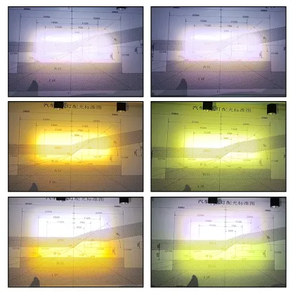 Auto Lighting Systems: H7 LED Canbus Projector Headlights and Fog Driving Lights - Yellow/Lime